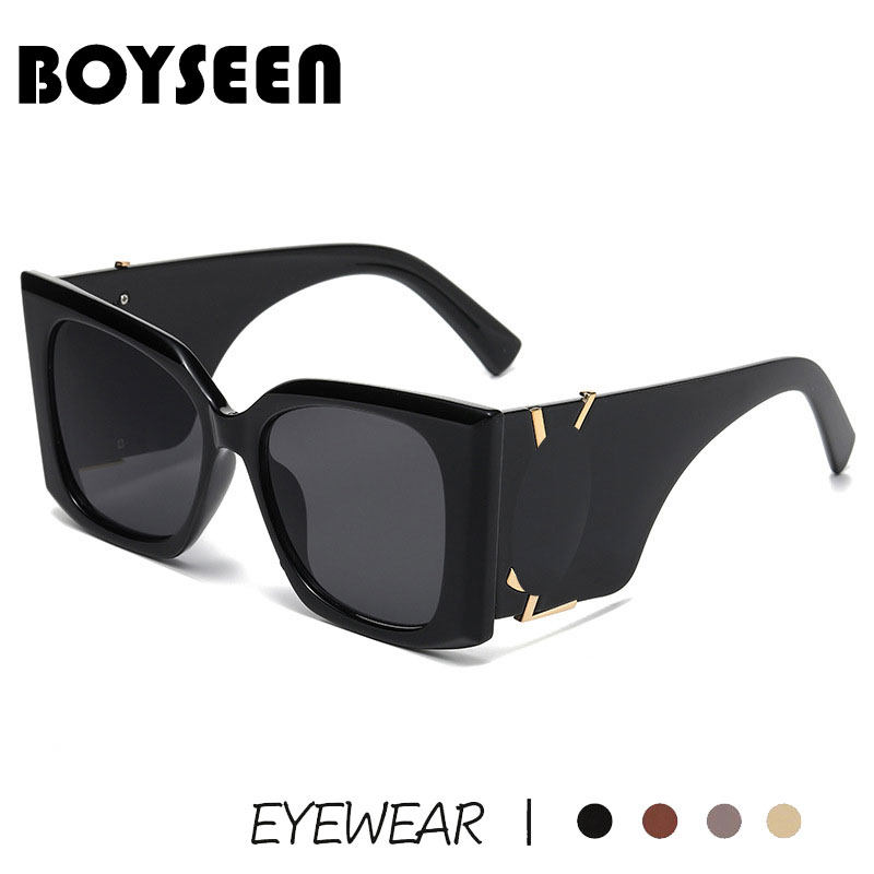 欧美时尚复古超大框墨镜蝶形显瘦猫眼太阳镜男女跨境宽边粗框墨镜