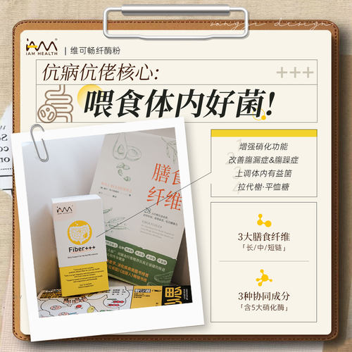 Fiber+维可畅纤酶粉优化肠道菌群