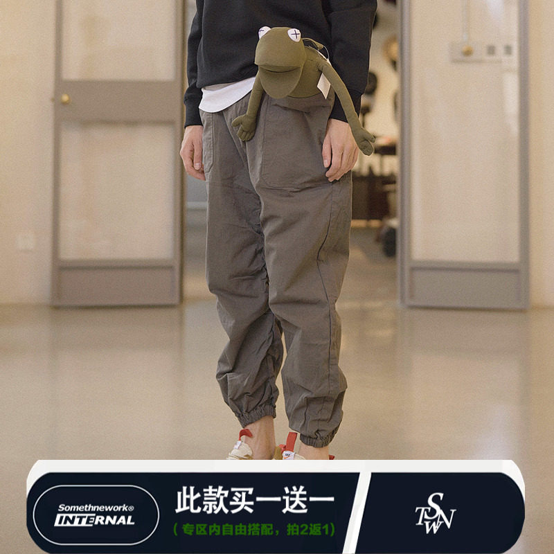 stnw国潮工装宽松休闲束脚裤
