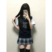 毛衣 裙套装 日系学院风格 上衣百搭针织衫 JK制服马甲背心女春夏新款