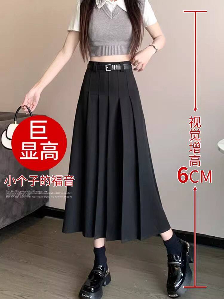 日系不良jk制服正版中长裙正统学生百褶裙显瘦半身裙松紧腰带a字