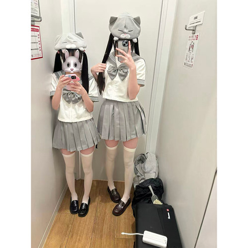 彩虹战队水手服灰三本jk校供风水手服套装正统制服新款百搭学院风