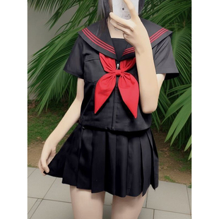 水手服新款原创套装赤红三本jk制服正版2026全套黑色长袖短袖穿搭