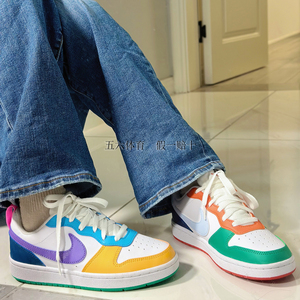 Nike Court Borough 耐克板鞋 白紫色经典色低帮复古小白鞋FQ8373