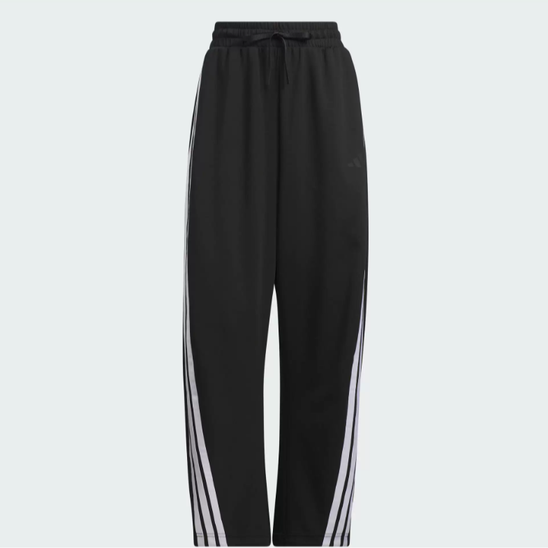 Adidas/阿迪达斯女子三条纹高腰宽松运动休闲香蕉裤JY7697