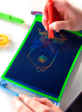 美国Boogie Board Magic Sketch 8.5寸透明彩色电子涂鸦板描写板