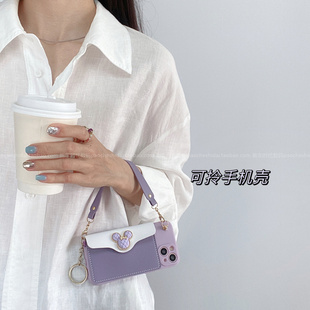 韩系ins立体金属公仔零钱包适用小米13/14手机壳15Pro斜挎背带红米note14Pro全包边civi4Pro挂绳K70女Turbo3