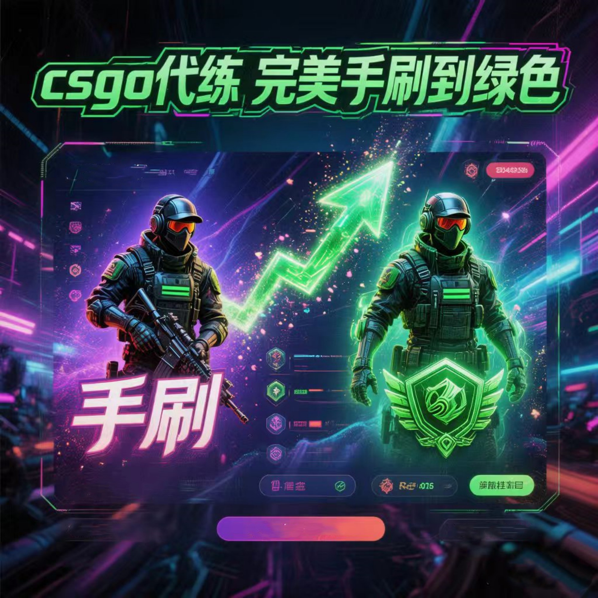 cs完美竞技新手代练老兵掉分绿色