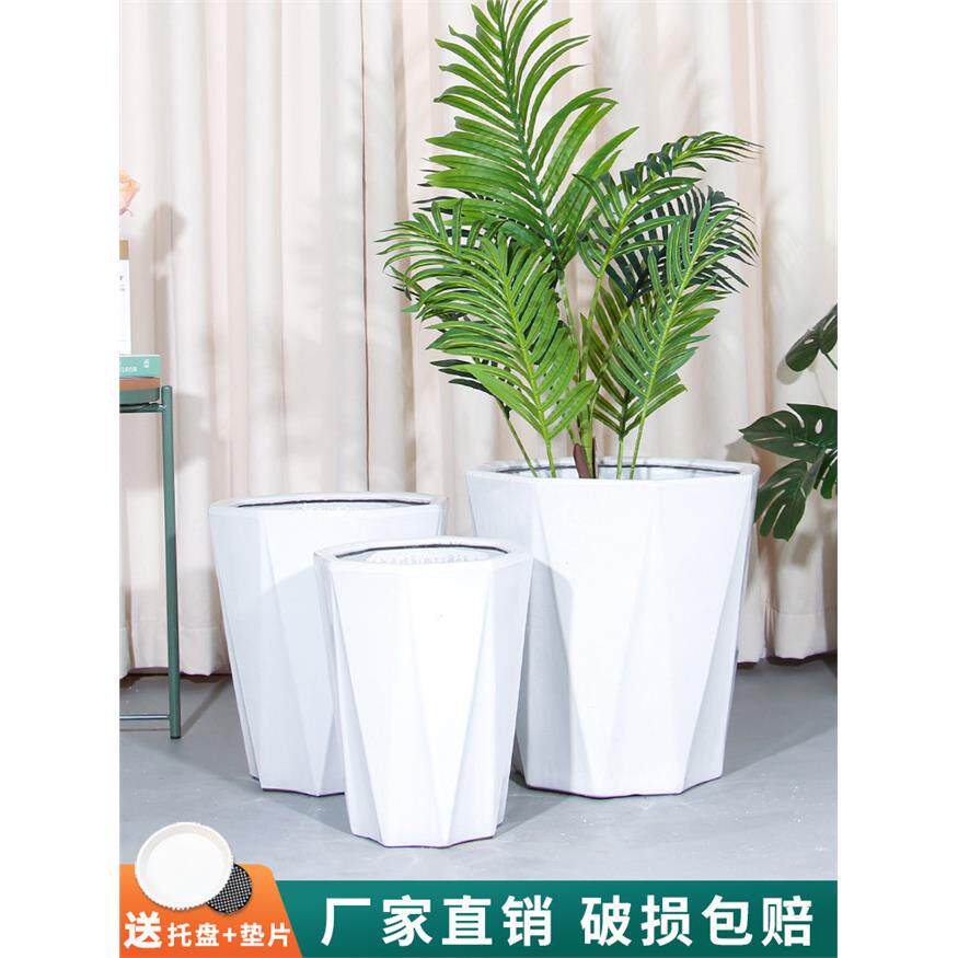 新疆包邮陶瓷大花盆白色