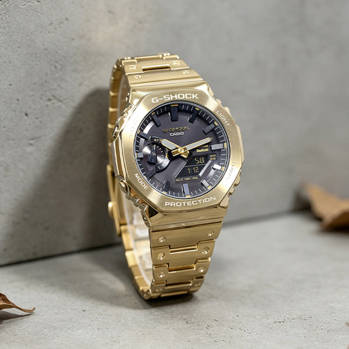 卡西欧手表男GSHOCK八王子全金属农家橡树商务蓝牙太阳能GM-B2100