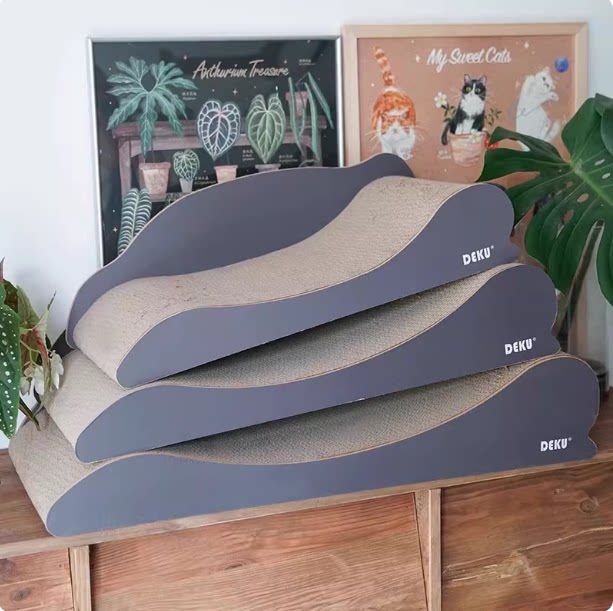 得酷网红猫抓板猫窝一体耐磨猫床瓦楞纸猫用沙发贵妃椅耐用不掉屑