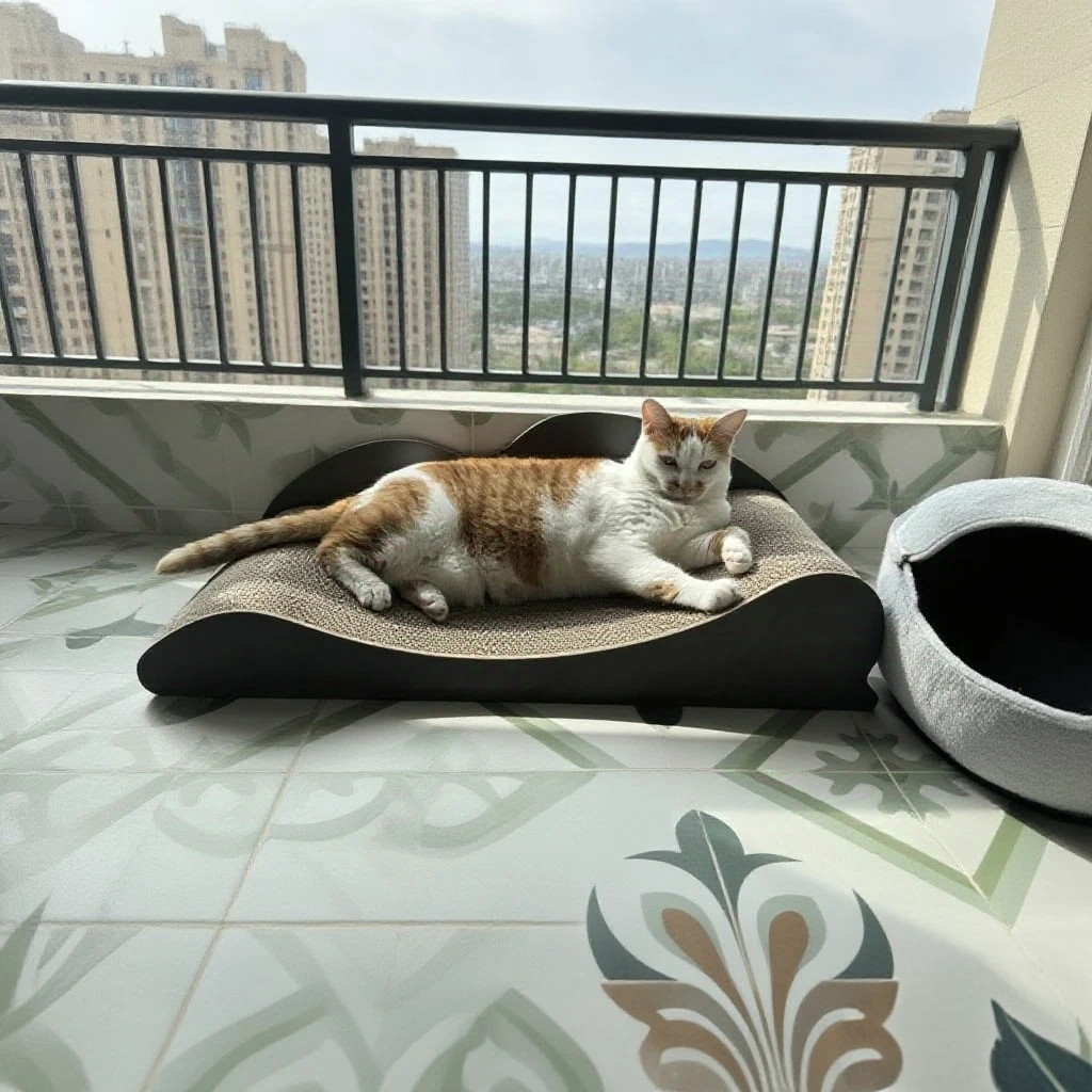 得酷猫抓板耐磨贵妃椅猫沙发不掉屑瓦楞纸大号猫咪磨抓板四季通用