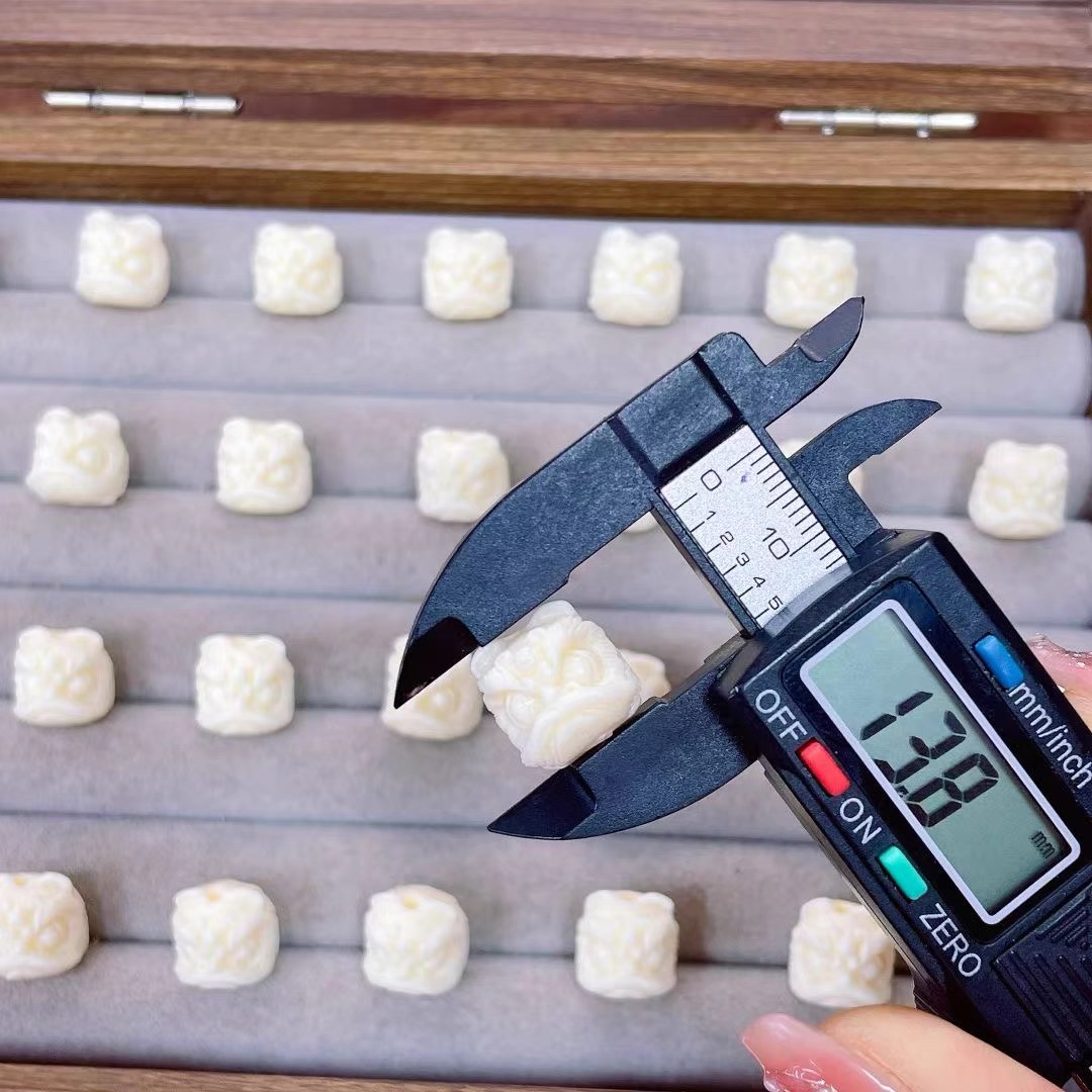 新款象牙果大号通孔醒狮diy文玩配件佛珠手串手链时尚配饰挂件