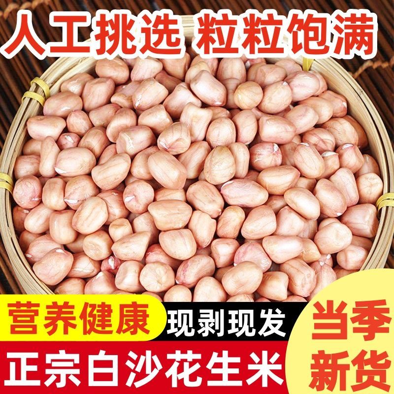 净重】新货白沙花生米饱满大颗粒生花生散装家商用榨油可煮粥油炸