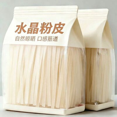 脆爽水晶凉皮粉皮凉拌凉菜河南特产爽口脆宽粉皮炒菜商用支持批发