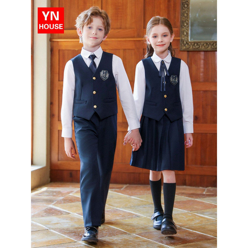 春秋学院风马甲三件套校服园服