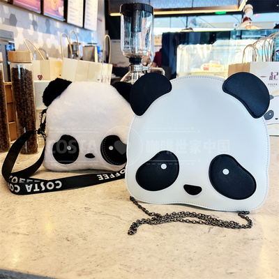 costa单肩包熊猫联名手拎包