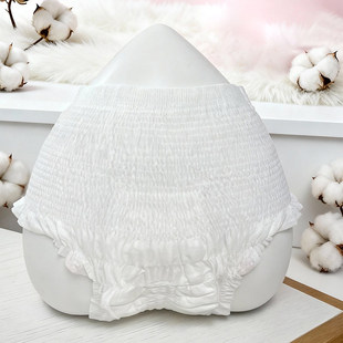 素道100%棉纯棉安睡裤 M-L适用臀围80-105cm 3片/包 高腰护腹亲肤