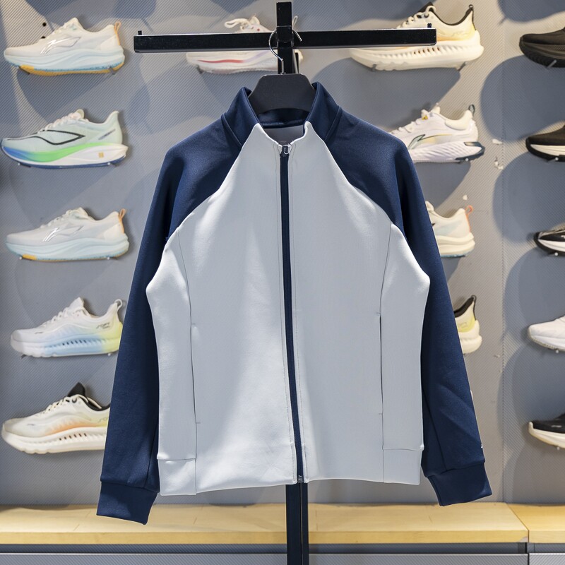 李宁女子针织外套2025秋季新品团购系列立领开衫无帽卫衣AWDVA84