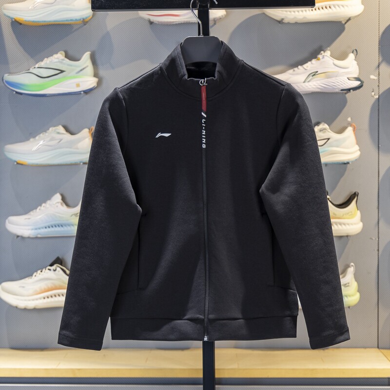 李宁女子开衫无帽卫衣2025秋季新品团购系列立领针织外套AWDVB02