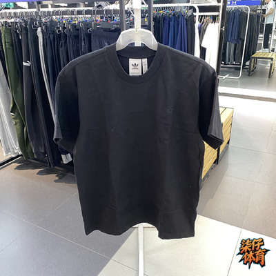 阿迪达斯三叶草男简约针织短袖