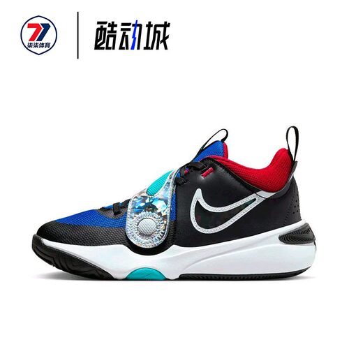 Nike耐克 Team Hustle D 11 防滑耐磨低帮篮球鞋GS款 FJ1390-001