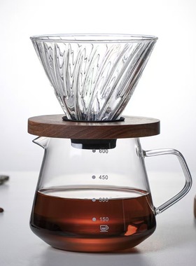 手冲咖啡壶分享壶玻璃咖啡滤杯冷家用过滤杯咖啡器具套装冲泡