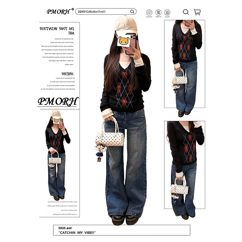 PMORH复古设计感水洗做旧微喇牛仔裤女春季新款显瘦修身马蹄裤子,女装/女士精品,牛仔裤,淘宝优惠券,粉丝福利购,淘宝优惠卷