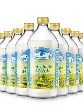 德质脱脂高钙纯牛奶490ml/瓶