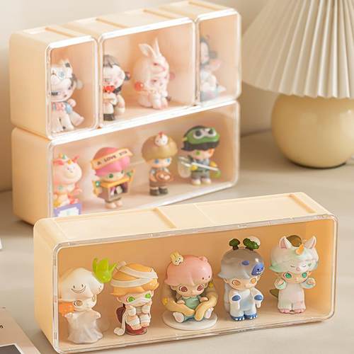 手办展示柜俄罗斯方块DIY盲盒收纳适用于泡泡玛特摆件透明可叠加