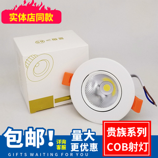 贵族系列led射灯商用5w孔灯衣服店铺嵌入式 天花灯30瓦牛眼灯筒灯