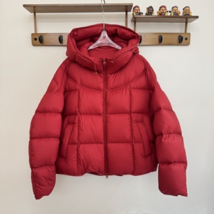 韩系泡芙云朵短款90白鸭绒羽绒服女连帽抽绳加厚小个子保暖外套冬