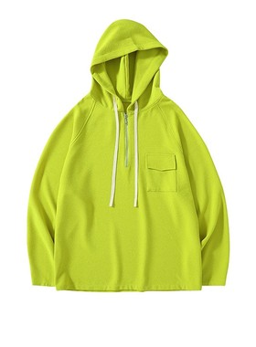 Pureピュア 22AW早秋长袖卫衣男薄款 纯色插肩袖连帽梭织卫衣