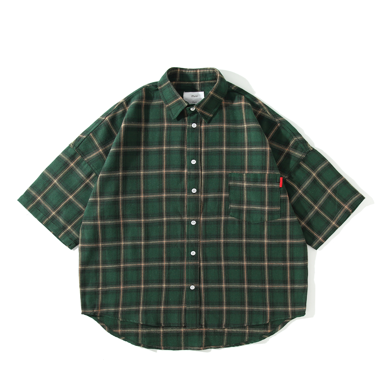 Pure¥Ô¥å¥¢ÖÜÄêºì±ê oversize ´¿ÃÞ Ç³Ä«ÂÌ Îå·ÖÐä ¶ÌÐä ³ÄÉÀ