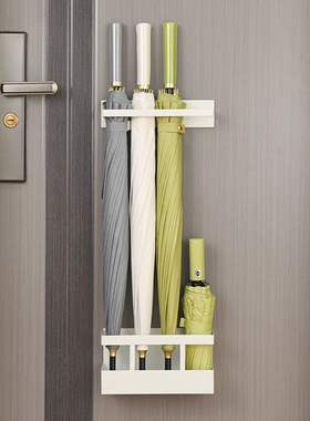 磁吸雨伞架家用入户门口长柄雨伞收纳壁挂防盗门后磁铁伞架置物架