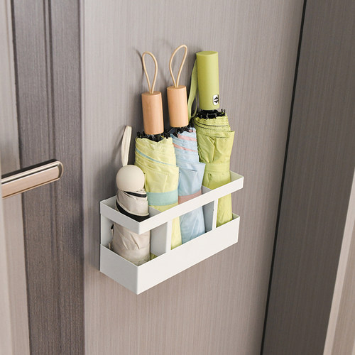 磁吸式入户门后折叠雨伞收纳架