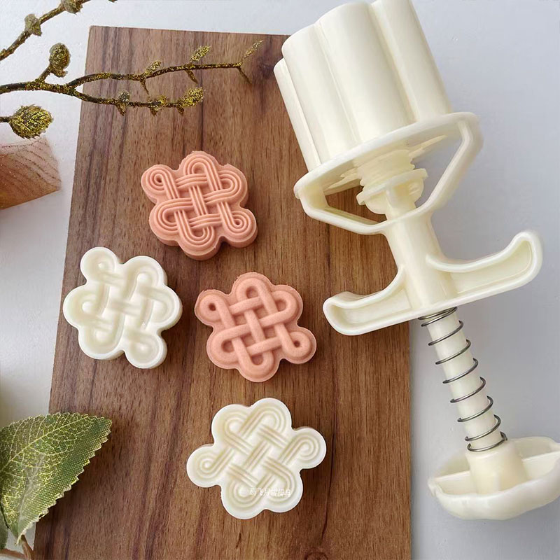 手压式异行3050克中国结纹理内蒙古奶食品奶豆腐皮子月饼模具套装