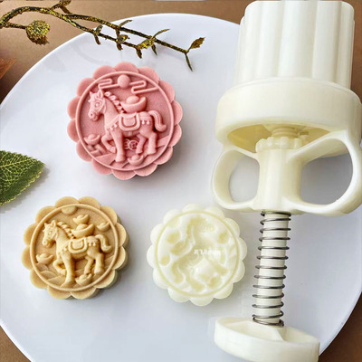 马年新款马上发财绿豆冰糕模具