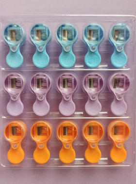 天卓圆形2.0铅笔芯卷笔刀2.0自动铅笔转笔刀 小学生文具粗铅笔双孔削笔器笔刨仿木铅笔芯卷笔刀卷铅芯细铅刀