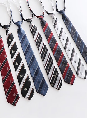 【刺篇】日系jk/dk制服男女款免打结百搭领带休闲懒人领结新款