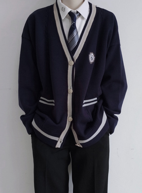 【刺篇】 日系JK/DK制服本聿中针织毛衣开衫宽松男女秋冬外套新款