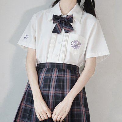 jk刺篇女款木槿紫色原创制服