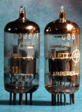 荷兰原装 Amperex地球嘜 6DJ8电子管 代E88CC/ECC88电子管 配对