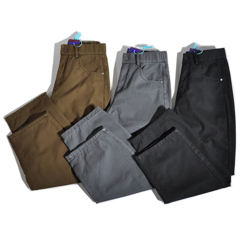 加绒保暖美拉德弯刀阔腿工装裤