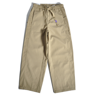 男 宽松阔腿直筒休闲束脚裤 秋冬加绒山系户外紫标机能风拼接工装 裤