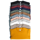 黑白打底衫 重磅260g美式 复古阿美咔叽纯色纯棉圆领T恤体短袖 男女T