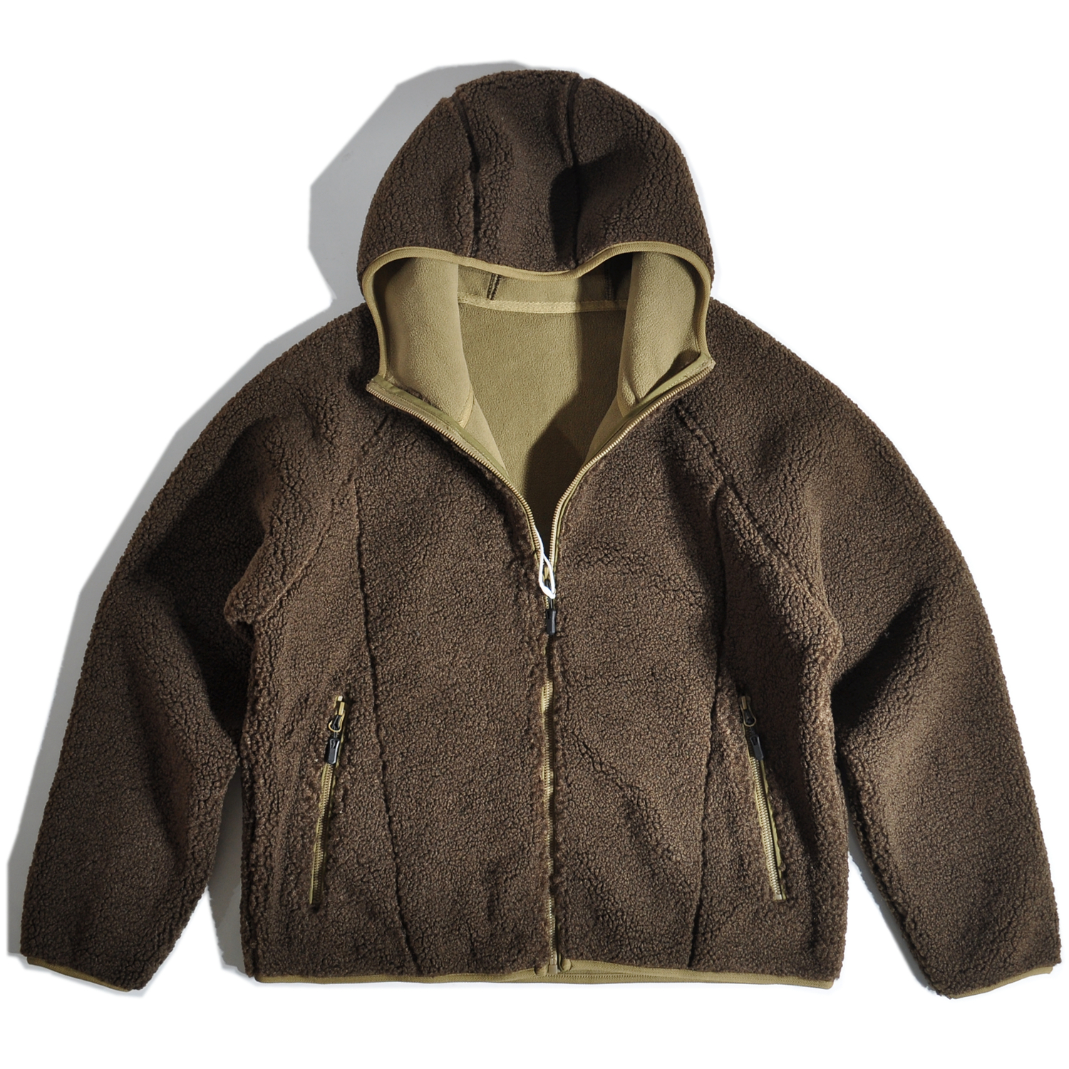 日系仿羊羔绒美拉德连帽夹克棉衣