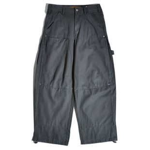 港风宽松直筒日系廓形休闲束脚裤 裤 伐木工装 CityBoy山系阔腿美式