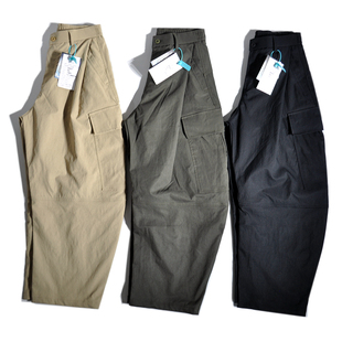 美式高街美拉德大口袋弯刀立体褶皱阔腿工装裤宽松直筒廓形休闲裤