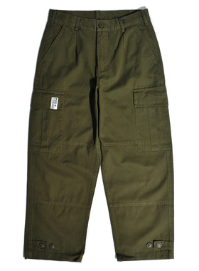 美式复古阔腿双褶直筒工装裤港风机能多大口袋日系宽松休闲长裤男